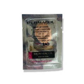 Muestra en sobrecito de 1g de Dermacol Make-up Cover maquillaje de EXTREMA COBERTURA